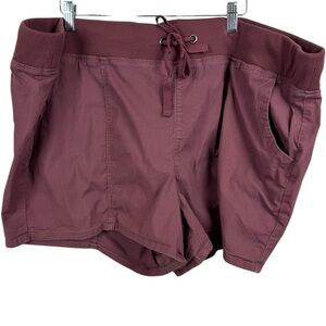 Torrid Cotton Blend Maroon Pull On Drawstring shorts 4X